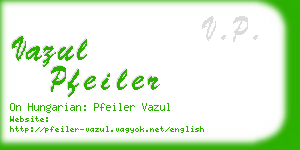 vazul pfeiler business card